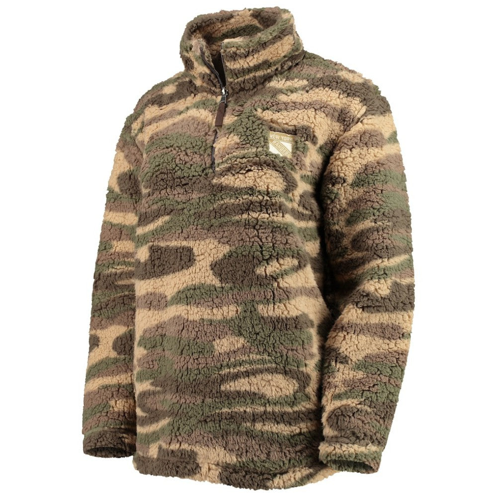 New York Rangers G-III Sports by Carl Banks Women's Sherpa Quarter-Zip Jacket - Camo - NHL 4692600