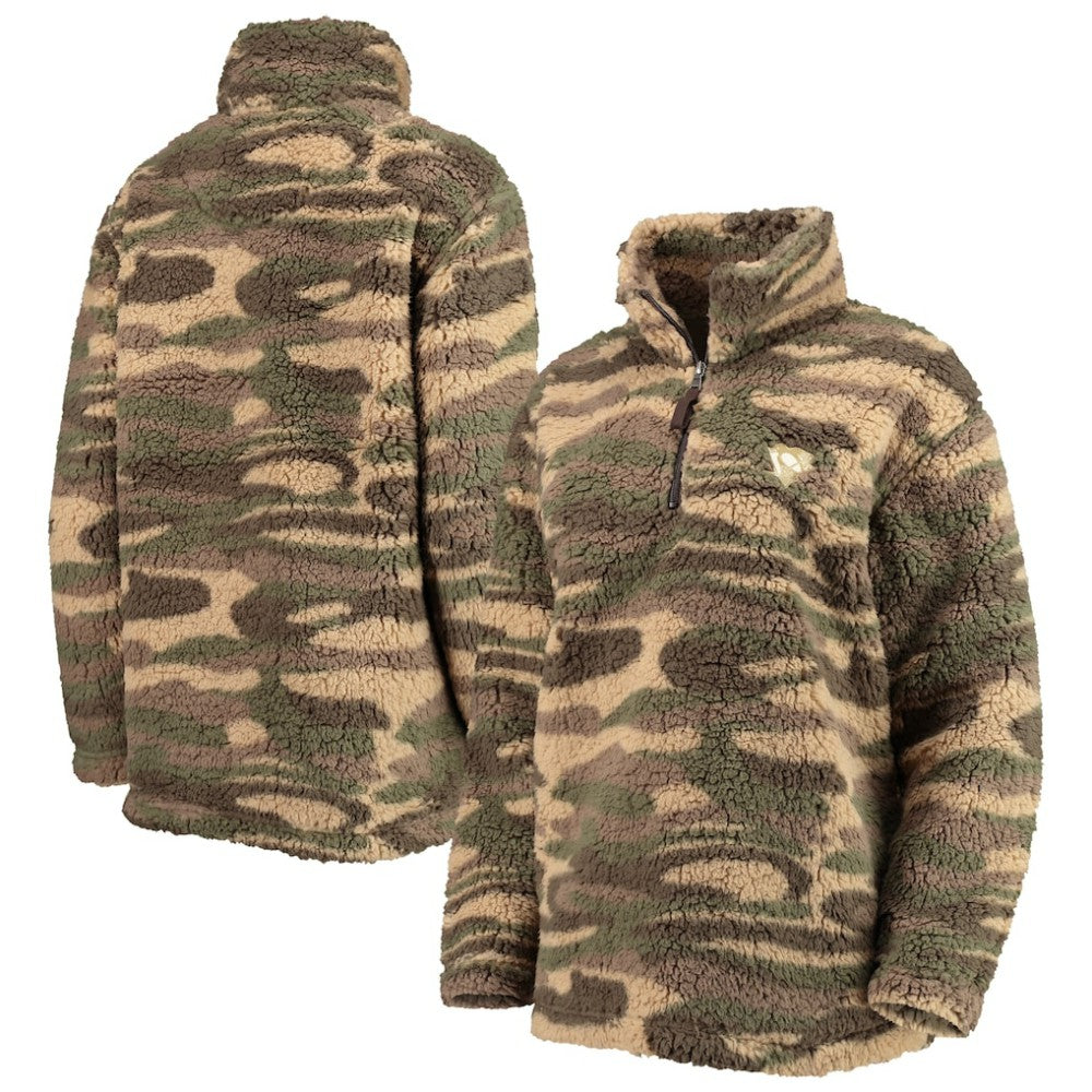 Pittsburgh Penguins G-III Sports by Carl Banks Women's Sherpa Quarter-Zip Jacket - Camo - NHL 4692601