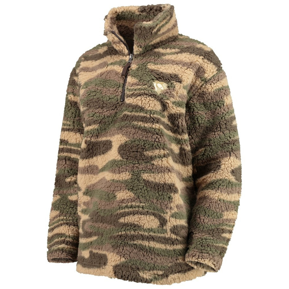 Pittsburgh Penguins G-III Sports by Carl Banks Women's Sherpa Quarter-Zip Jacket - Camo - NHL 4692601