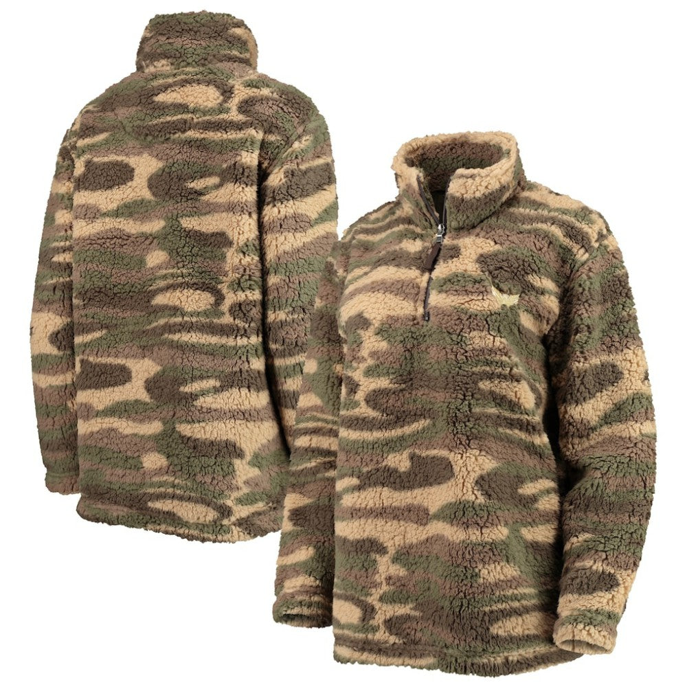 Washington Capitals G-III Sports by Carl Banks Women's Sherpa Quarter-Zip Jacket - Camo - NHL 4692604