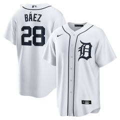 Javier Baez Detroit Tigers Nike Home Replica Player Jersey - White - Nike on Sale