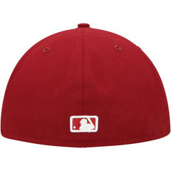 Tampa Bay Rays New Era White Logo 59FIFTY Fitted Hat - Cardinal - New Era Lifestyle