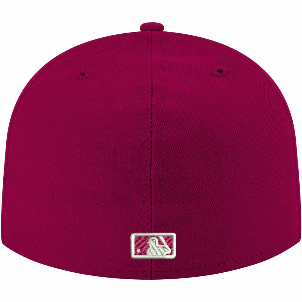 Minnesota Twins New Era White Logo 59FIFTY Fitted Hat - Cardinal - New Era Lifestyle
