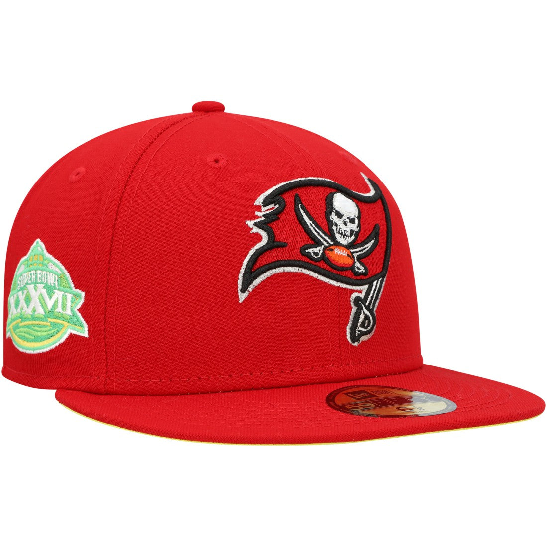 Tampa Bay Buccaneers New Era Super Bowl XXXVII Citrus Pop 59FIFTY Fitted Hat Scarlet
