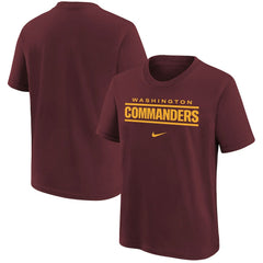 Nike Washington Commanders Youth Wordmark T-Shirt Burgundy