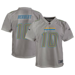 Nike Justin Herbert Los Angeles Chargers Youth Atmosphere Game Jersey Gray