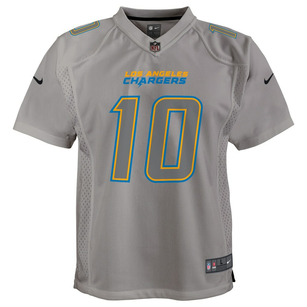Nike Justin Herbert Los Angeles Chargers Youth Atmosphere Game Jersey Gray