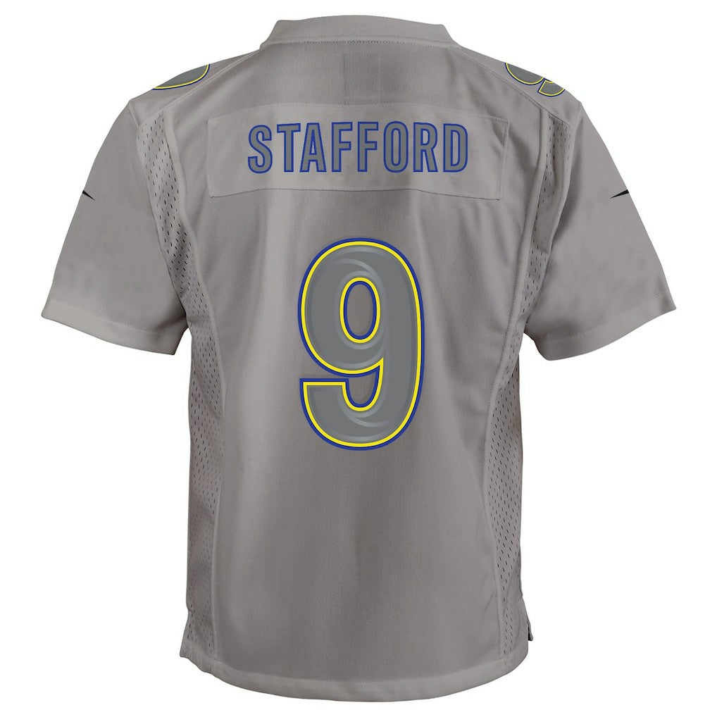 Nike Matthew Stafford Los Angeles Rams Youth Atmosphere Game Jersey Gray