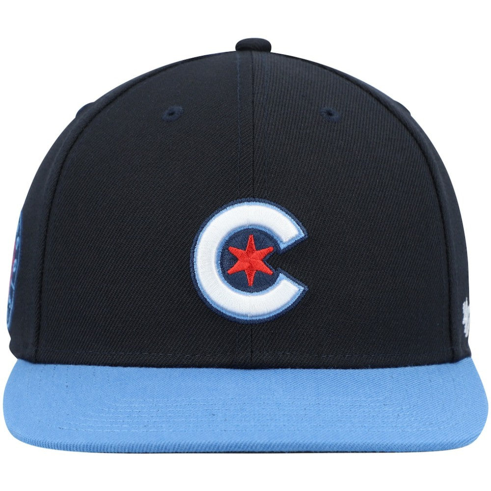 Chicago Cubs '47 2021 City Connect Captain Snapback Hat - Navy - 47 brand on Sale