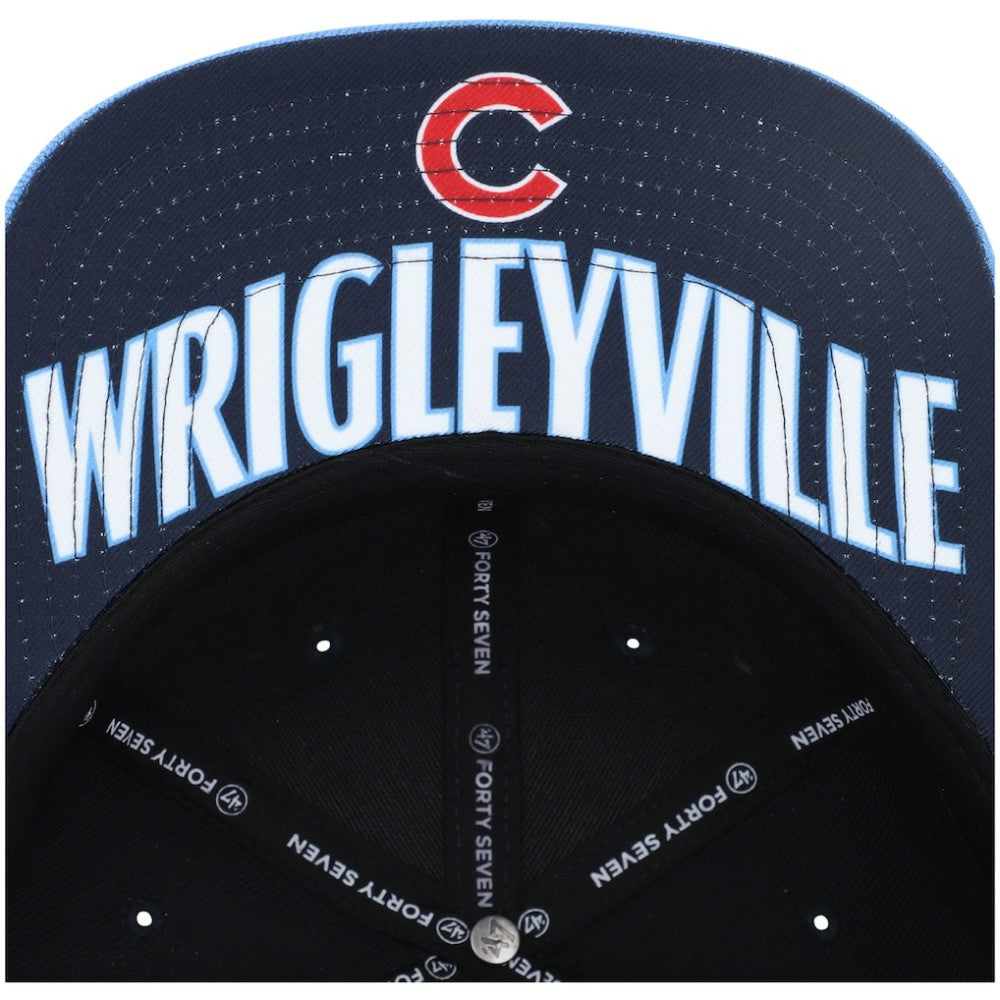 Chicago Cubs '47 2021 City Connect Captain Snapback Hat - Navy - 47 brand on Sale