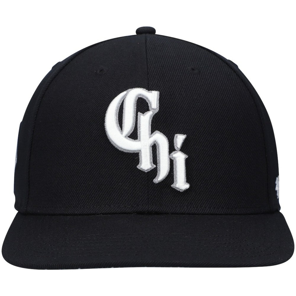 Chicago White Sox '47 2021 City Connect Captain Snapback Hat - Black - 47 brand Lifestyle