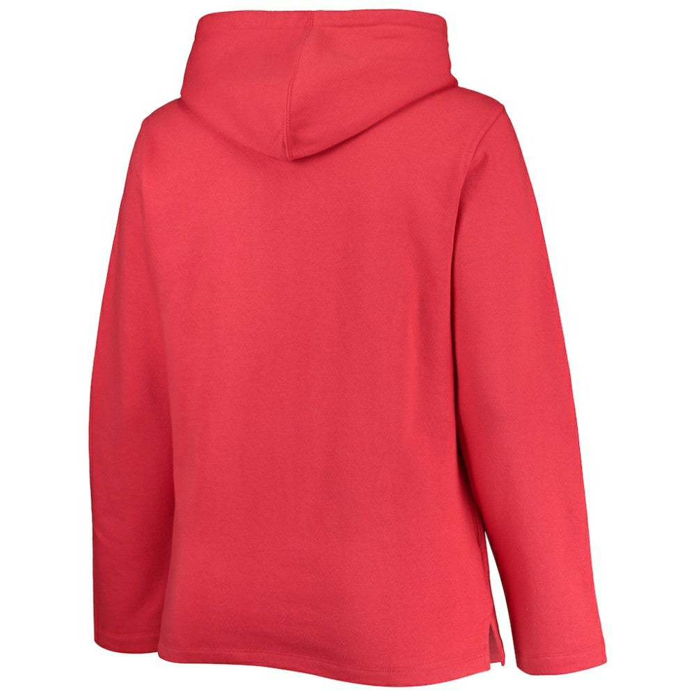 Boston Red Sox Soft as a Grape Women's Plus Size Side Split Pullover Hoodie - Red - MLB Sale
