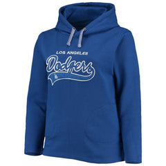 Los Angeles Dodgers Soft as a Grape Women's Plus Size Side Split Pullover Hoodie - Royal - MLB on Sale