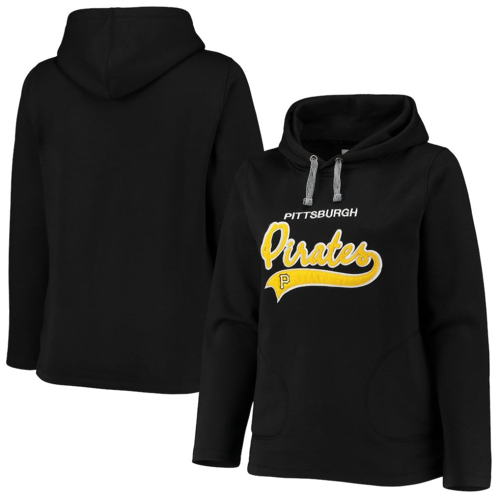 Pittsburgh Pirates Soft as a Grape Women's Plus Size Side Split Pullover Hoodie - Black - MLB Online