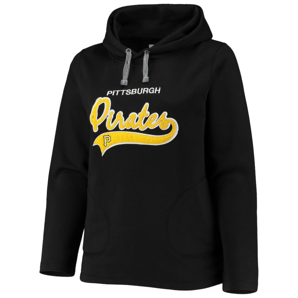 Pittsburgh Pirates Soft as a Grape Women's Plus Size Side Split Pullover Hoodie - Black - MLB Online
