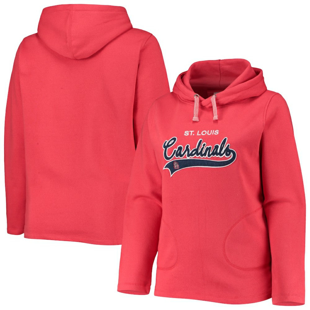 St. Louis Cardinals Soft as a Grape Women's Plus Size Side Split Pullover Hoodie - Red - MLB Discount