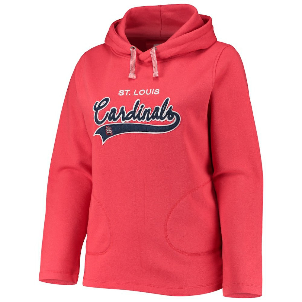 St. Louis Cardinals Soft as a Grape Women's Plus Size Side Split Pullover Hoodie - Red - MLB Discount