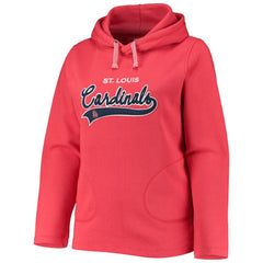 St. Louis Cardinals Soft as a Grape Women's Plus Size Side Split Pullover Hoodie - Red - MLB Discount