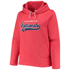 Washington Nationals Soft as a Grape Women's Plus Size Side Split Pullover Hoodie - Red - MLB Online