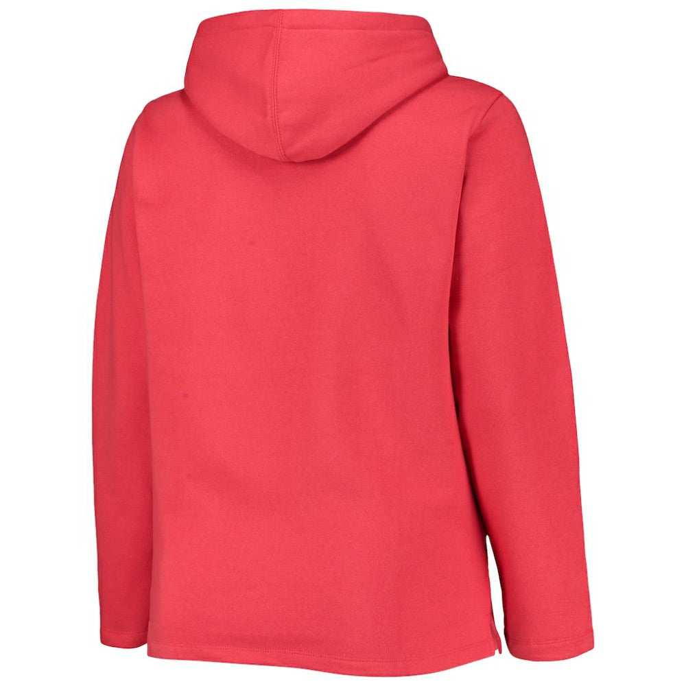 Washington Nationals Soft as a Grape Women's Plus Size Side Split Pullover Hoodie - Red - MLB Online