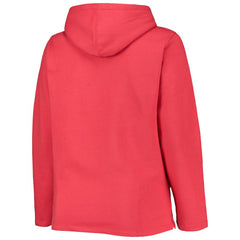 Washington Nationals Soft as a Grape Women's Plus Size Side Split Pullover Hoodie - Red - MLB Online
