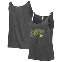 Athletics Soft as a Grape Women's Slouchy Tank Top - Heathered Charcoal - MLB Lifestyle