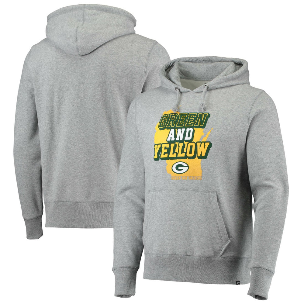 47 brand Green Bay Packers '47 Team Headline Pullover Hoodie Heathered Gray