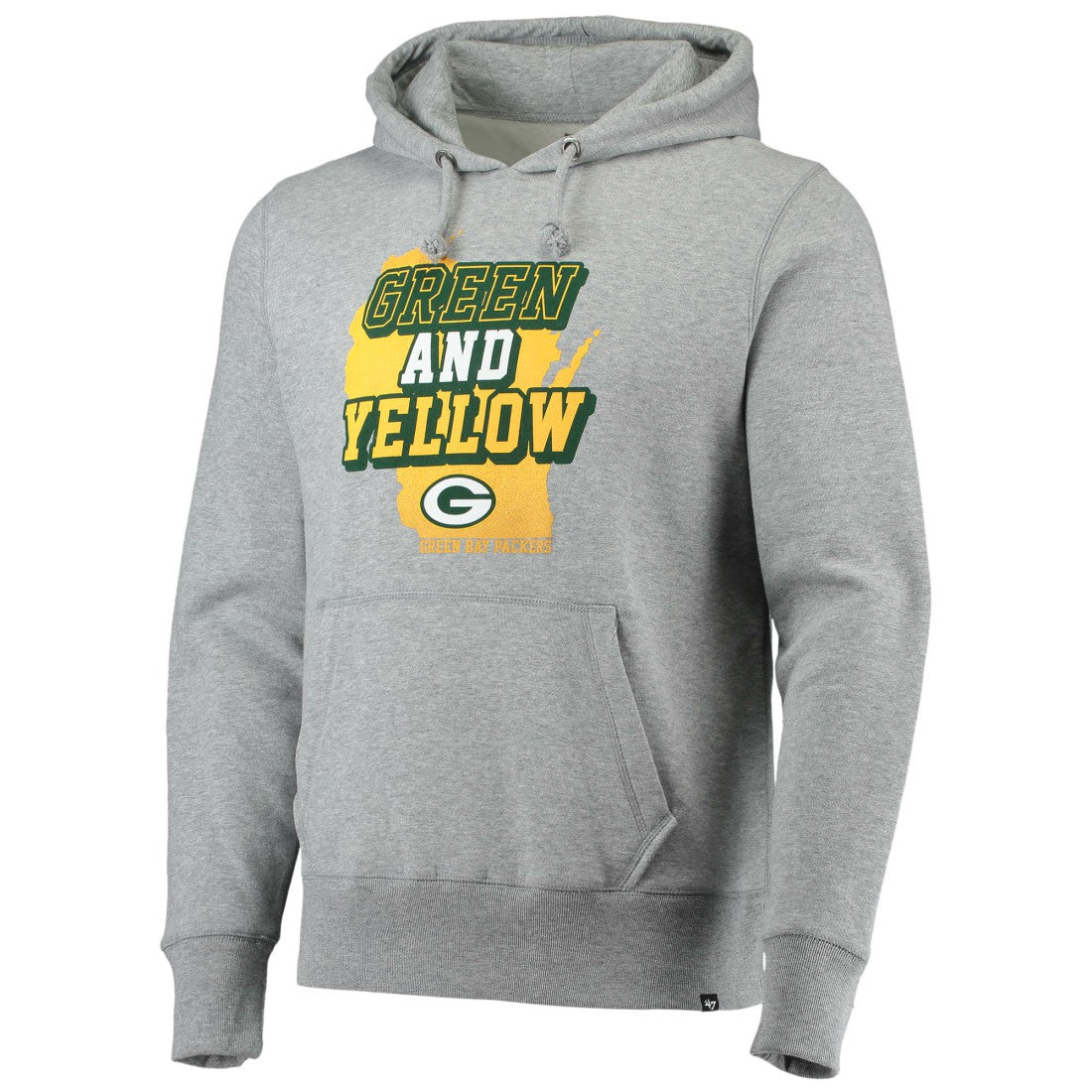 47 brand Green Bay Packers '47 Team Headline Pullover Hoodie Heathered Gray