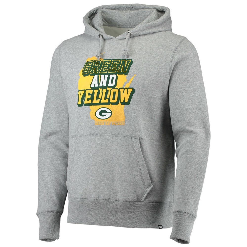 47 brand Green Bay Packers '47 Team Headline Pullover Hoodie Heathered Gray