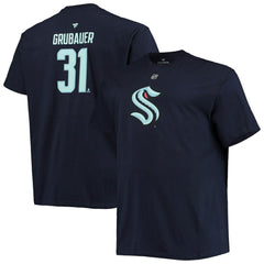 Philipp Grubauer Seattle Kraken Fanatics Big & Tall Name & Number T-Shirt - Deep Sea Blue - NHL 4696918