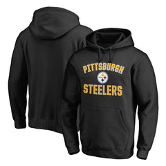 Pittsburgh Steelers Victory Arch Team Fitted Pullover Hoodie Black
