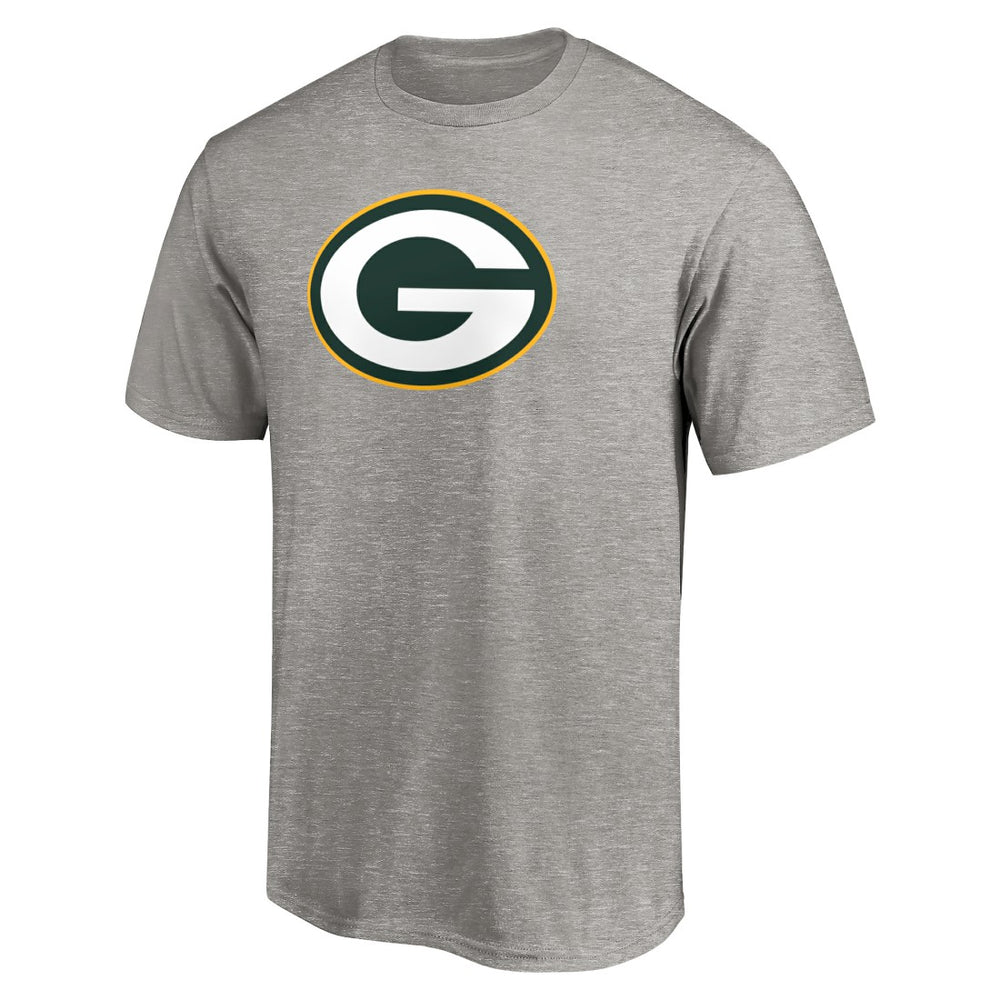 Fanatics Green Bay Packers Primary Logo T-Shirt Heather Gray