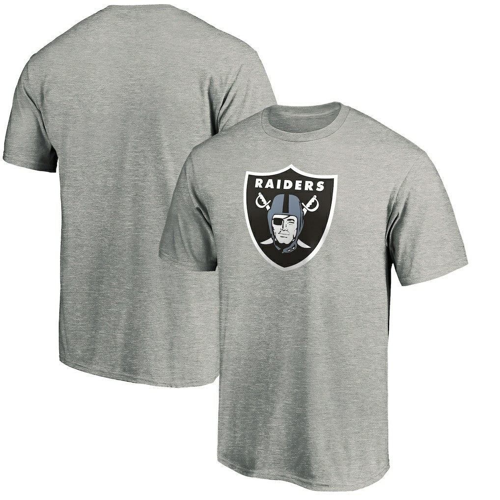 Fanatics Las Vegas Raiders Primary Logo T-Shirt Heather Gray