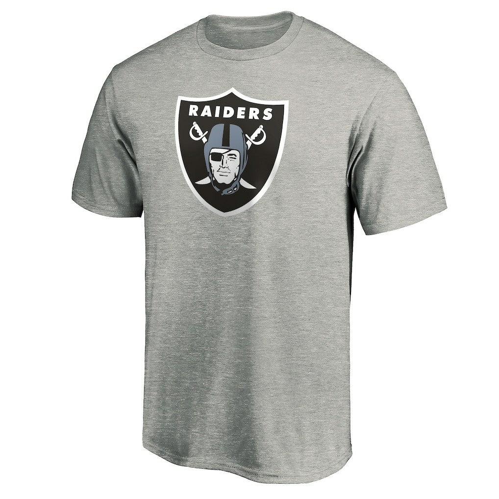 Fanatics Las Vegas Raiders Primary Logo T-Shirt Heather Gray