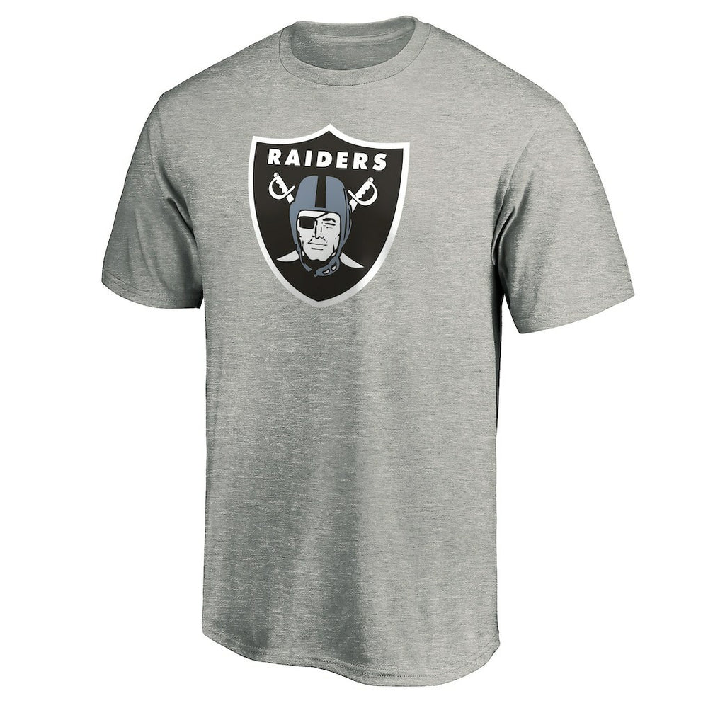 Fanatics Las Vegas Raiders Primary Logo T-Shirt Heather Gray