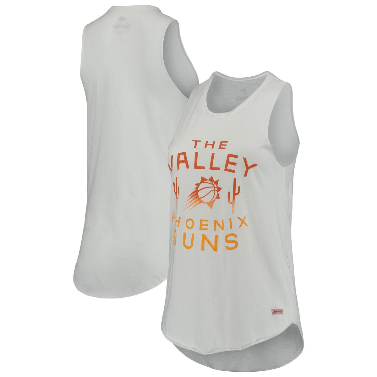Phoenix Suns Sportiqe Women's Janie Tri-Blend Tank Top White