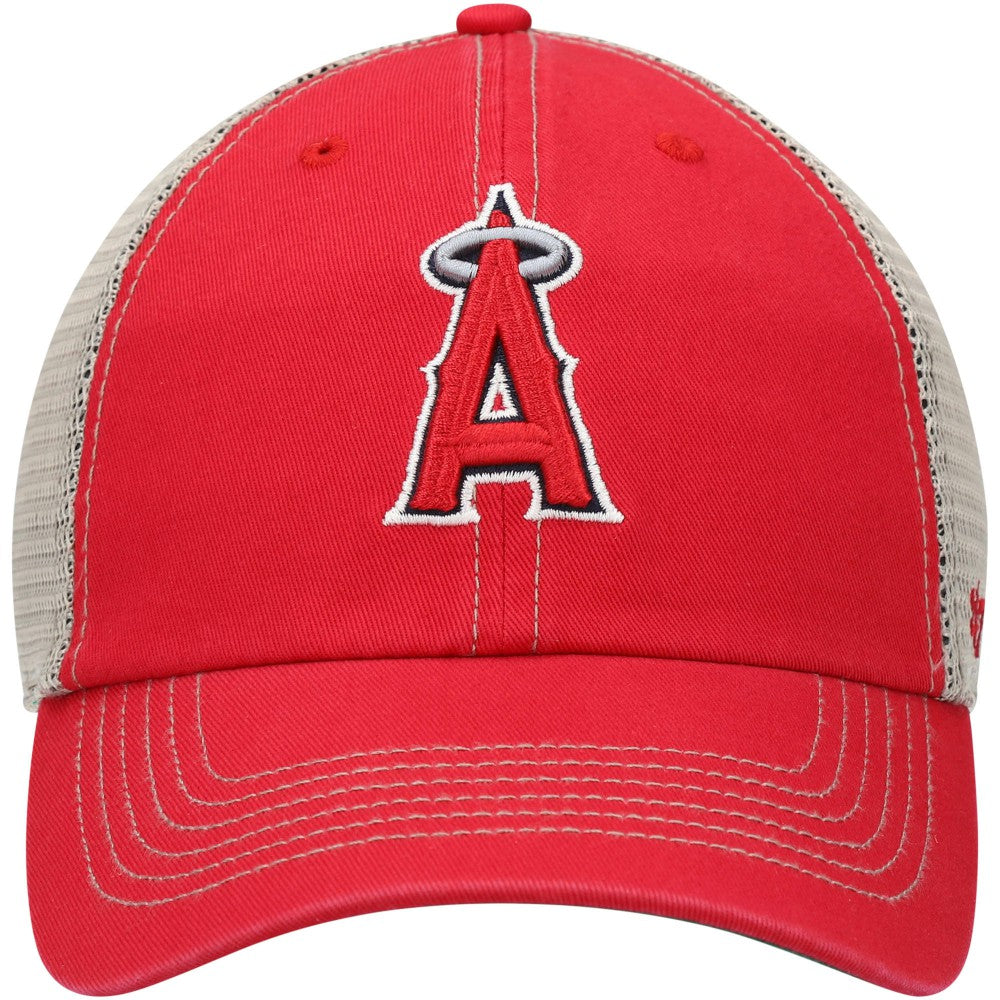 Los Angeles Angels '47 Trawler Clean Up Trucker Snapback Hat - Red - 47 brand Lifestyle
