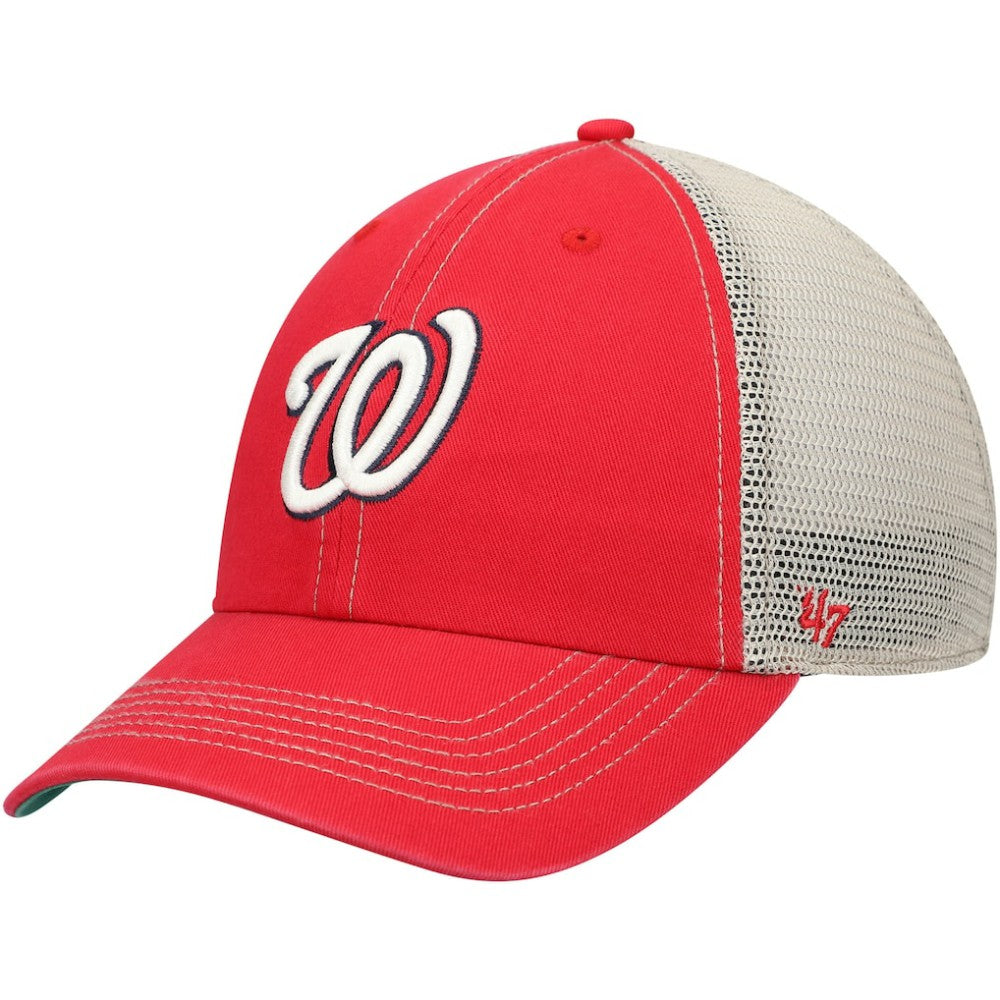 Washington Nationals '47 Trawler Clean Up Trucker Snapback Hat - Red - 47 brand Lifestyle