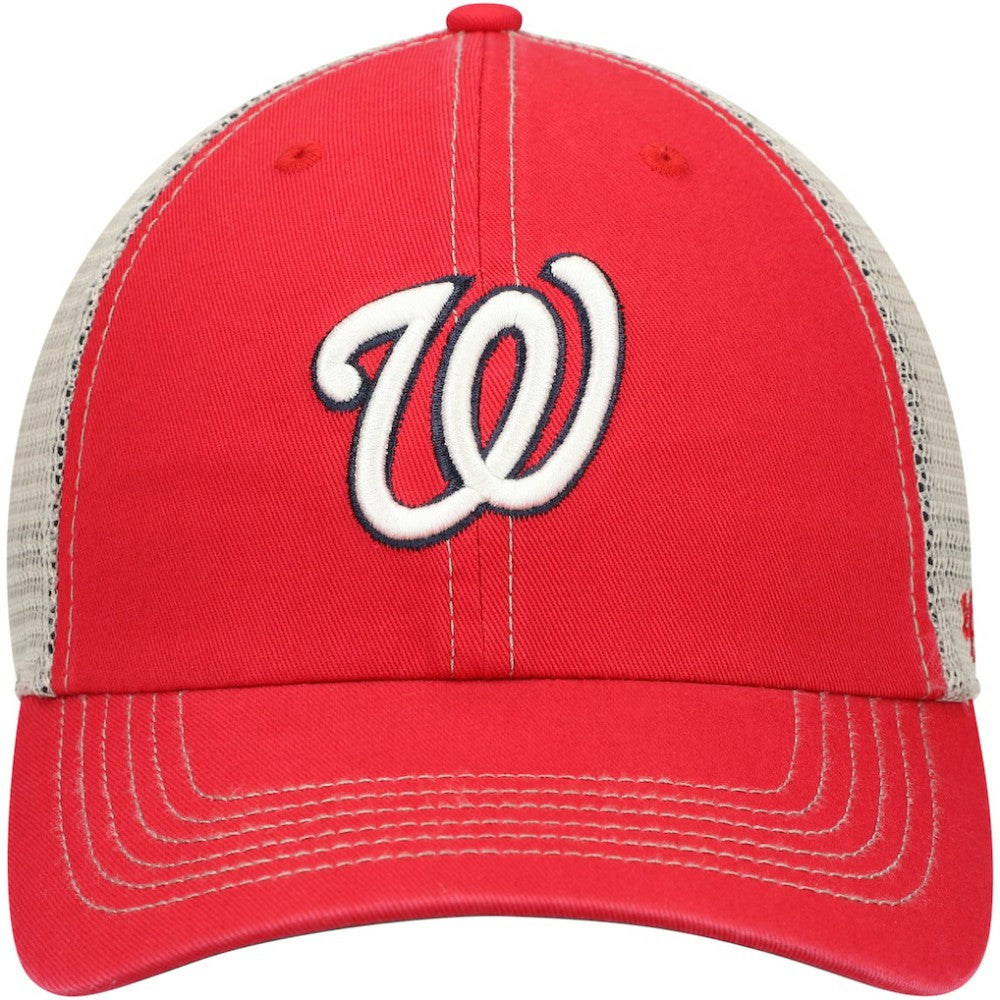 Washington Nationals '47 Trawler Clean Up Trucker Snapback Hat - Red - 47 brand Lifestyle