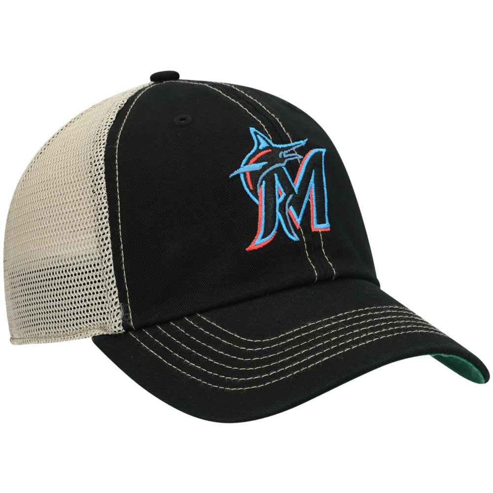 Miami Marlins '47 Trawler Clean Up Trucker Snapback Hat - Black - 47 brand Sale