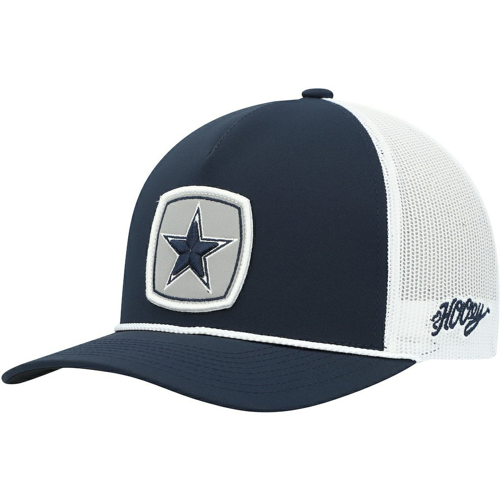 Dallas Cowboys HOOey Star Patch Rope Trucker Snapback Hat Navy/White