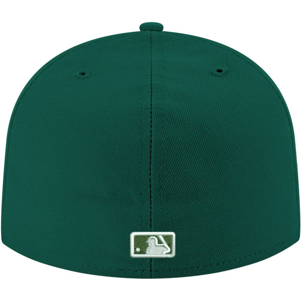 Chicago Cubs New Era White Logo 59FIFTY Fitted Hat - Green - New Era Discount