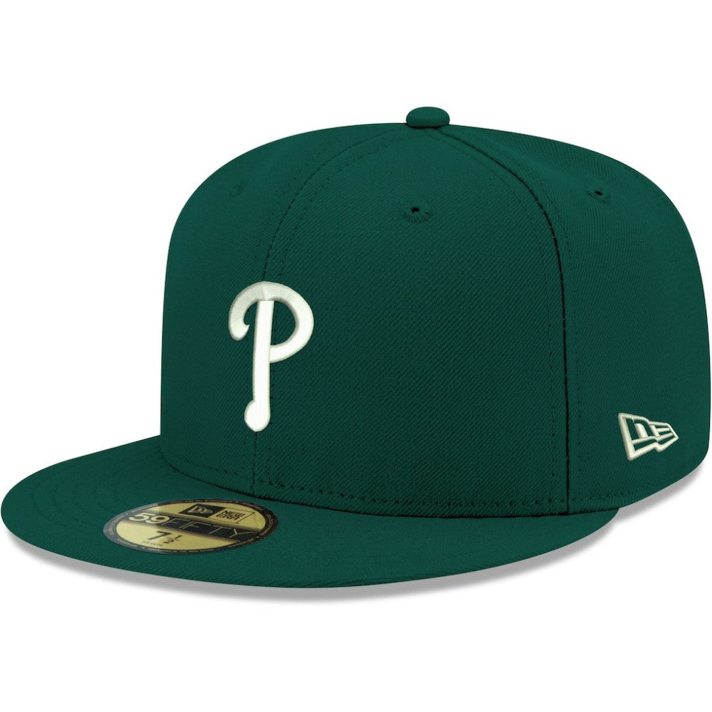 Philadelphia Phillies New Era White Logo 59FIFTY Fitted Hat - Green - New Era on Sale