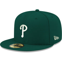 Philadelphia Phillies New Era White Logo 59FIFTY Fitted Hat - Green - New Era on Sale