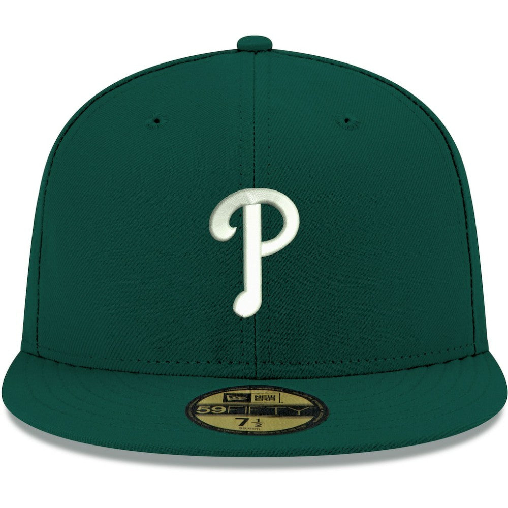 Philadelphia Phillies New Era White Logo 59FIFTY Fitted Hat - Green - New Era on Sale
