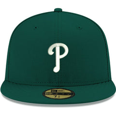 Philadelphia Phillies New Era White Logo 59FIFTY Fitted Hat - Green - New Era on Sale