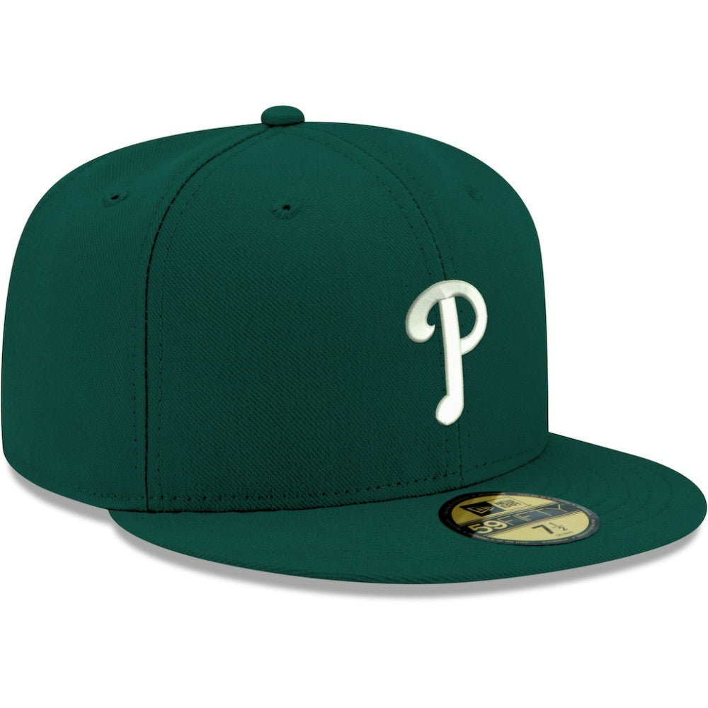 Philadelphia Phillies New Era White Logo 59FIFTY Fitted Hat - Green - New Era on Sale