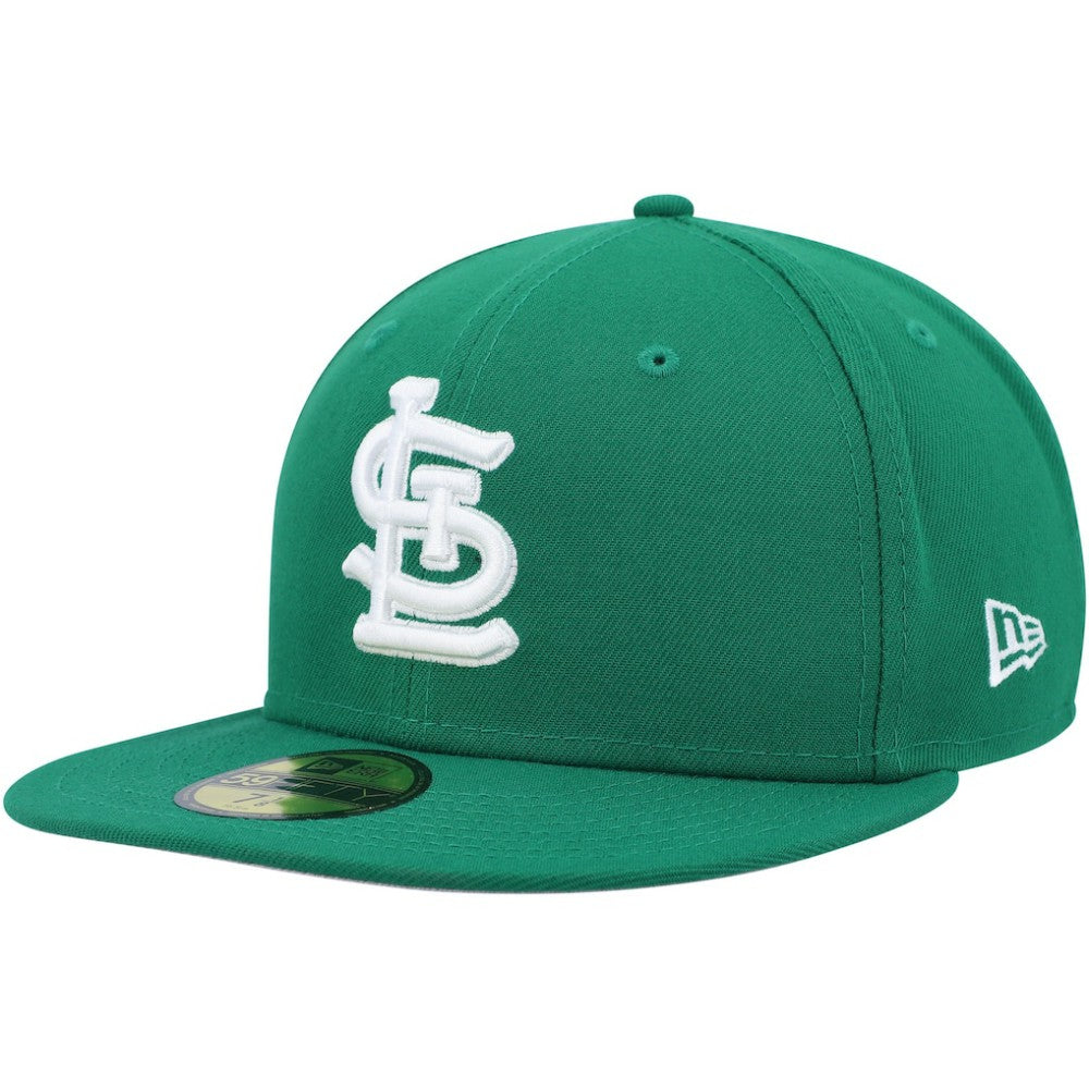 St. Louis Cardinals New Era White Logo 59FIFTY Fitted Hat - Kelly Green - New Era on Sale