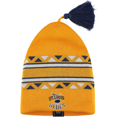 St. Louis Blues adidas Reverse Retro Knit Beanie with Tassel - Gold - NHL 4708142