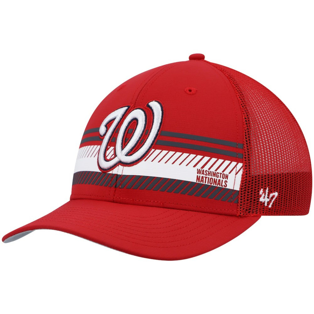 Washington Nationals '47 Cumberland Trucker Snapback Hat - Red - 47 brand Lifestyle